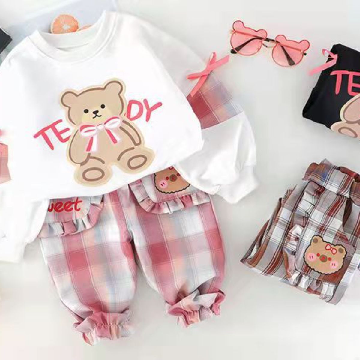 Baby girl spring and autumn sweater suit baby two-piece suit children's clothes girls spring clothes