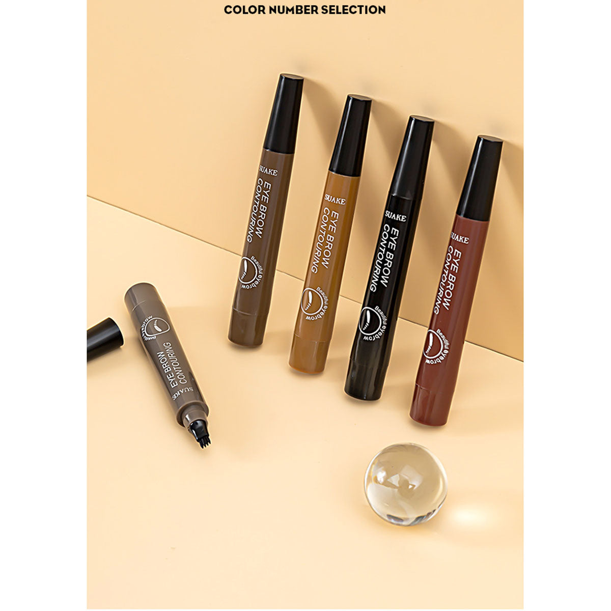 Suanke SUAKE four-pronged wild eyebrow pencil waterproof sweat-free smudge-free simulation root-clear liquid eyebrow pencil