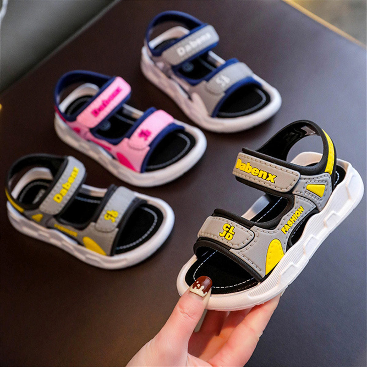 Children's casual Velcro soft-soled sandals