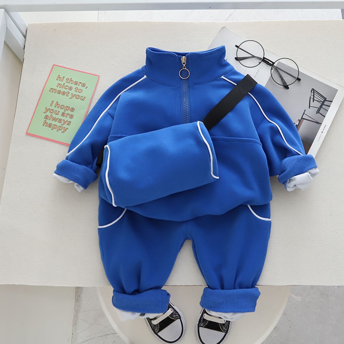 Boys autumn suits, small and medium-sized children's zipper shirts, two-piece suits, baby sports casual clothes, children's clothing