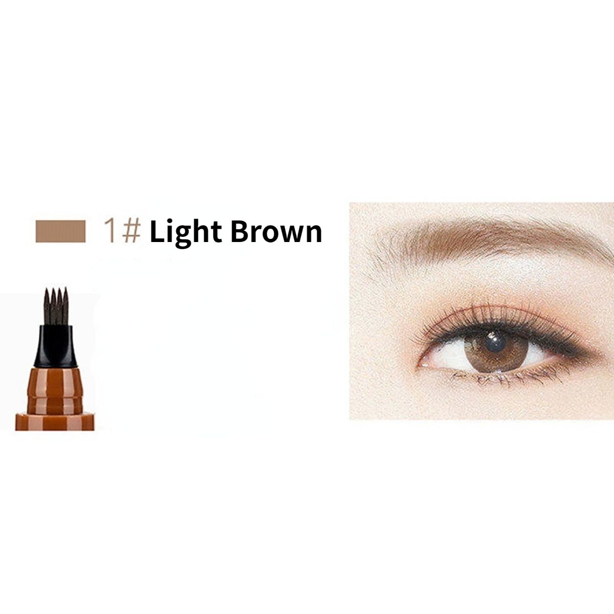 Four-pronged eyebrow pencil waterproof and not easy to fade four-pronged liquid eyebrow pencil straight eyebrow makeup eyebrow pencil