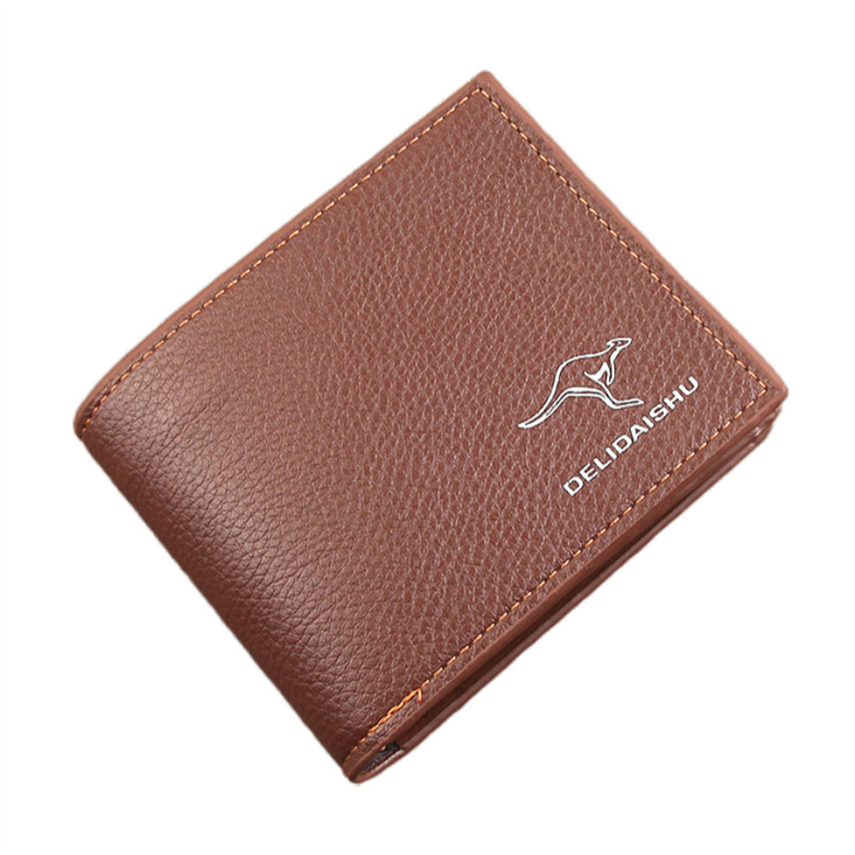 Men's Retro Fashion Zipper Short Multifunctional Card Holder Wallet