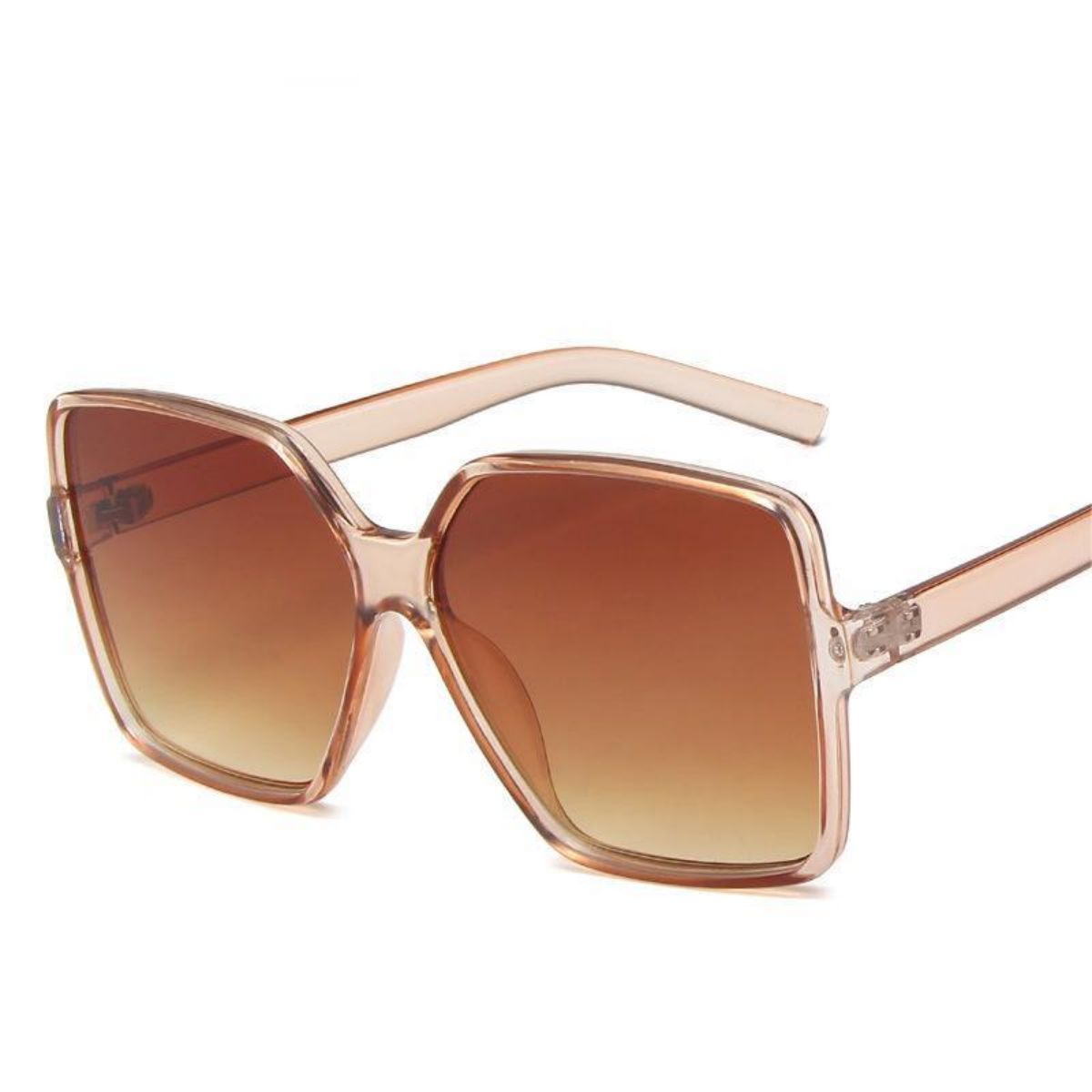 New trend ins large frame sunglasses men's square frame retro glasses metal hinge sunglasses women