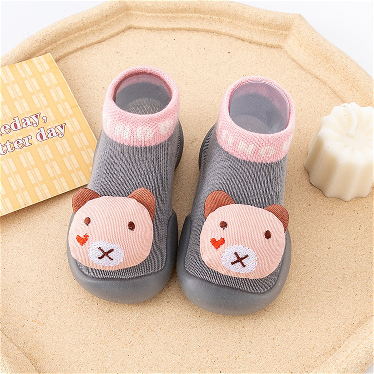 Kids Baby Boys and Girls Cute Pattern Knitted Non-slip Breathable Floor Socks Toddler Shoes