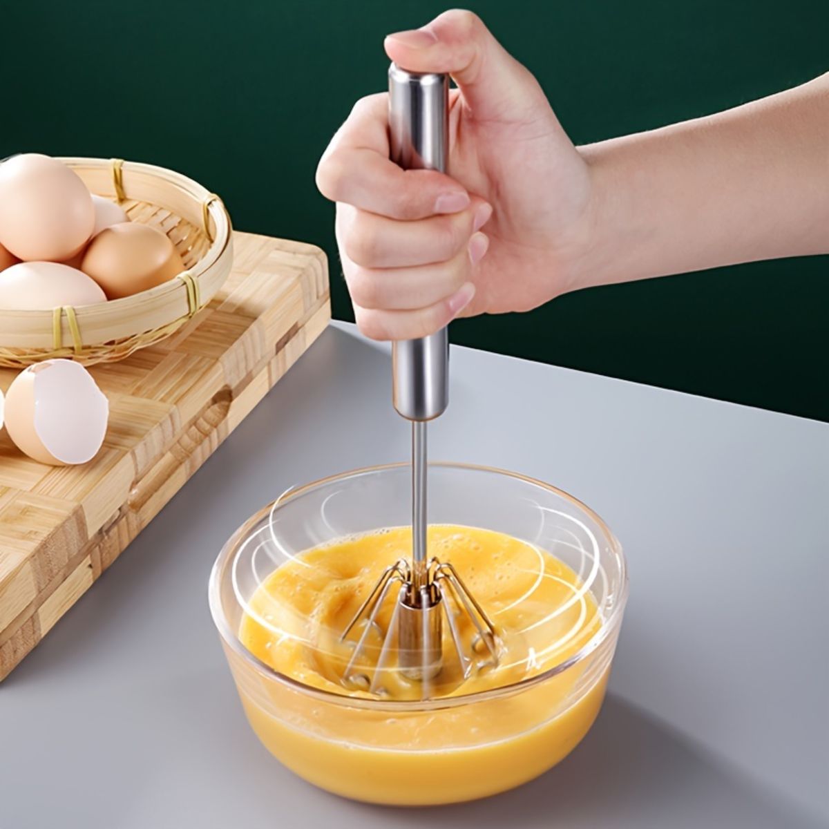 Stainless steel rotating egg beater multifunctional mixer manual egg beater kitchen gadgets