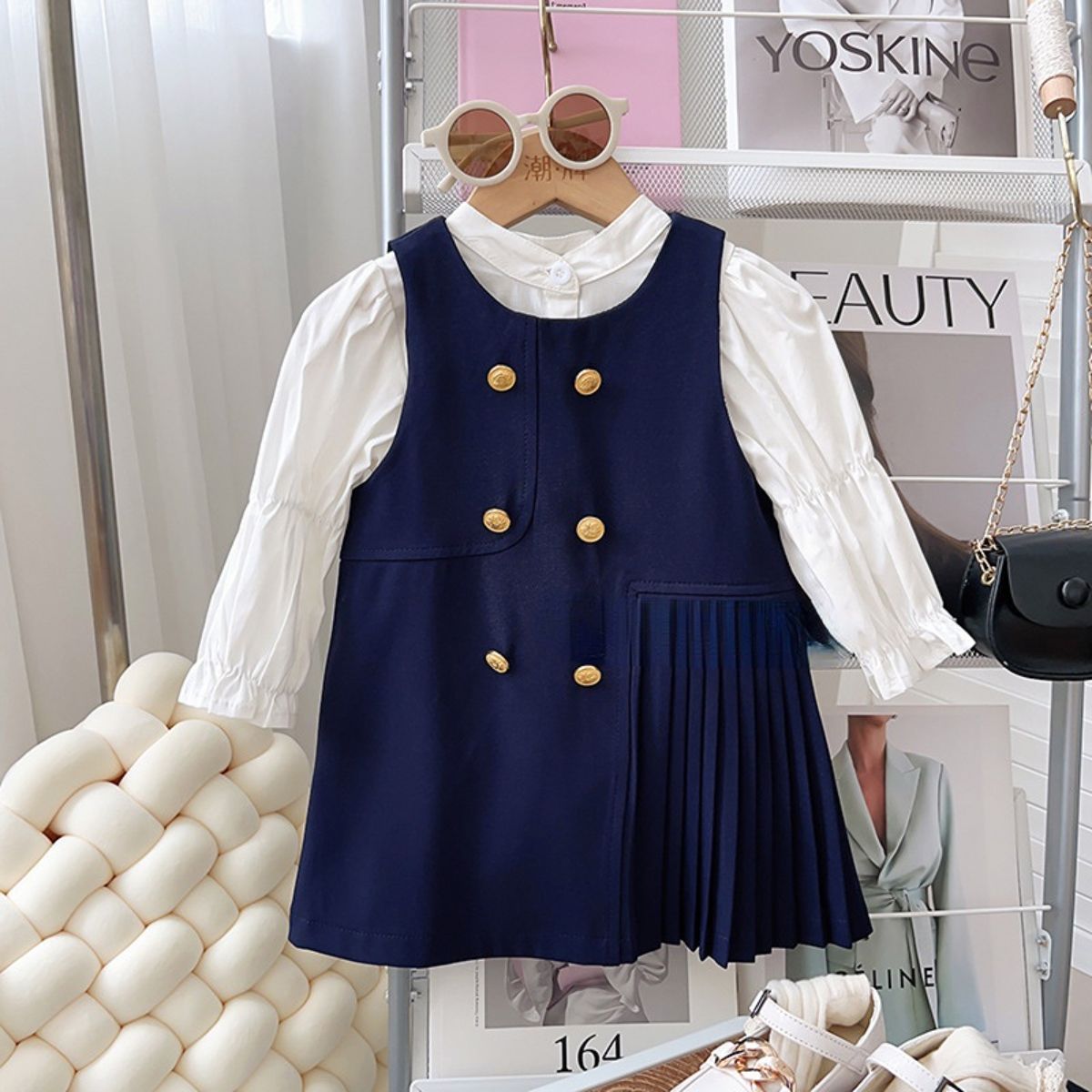 New autumn girls&#39; preppy dress