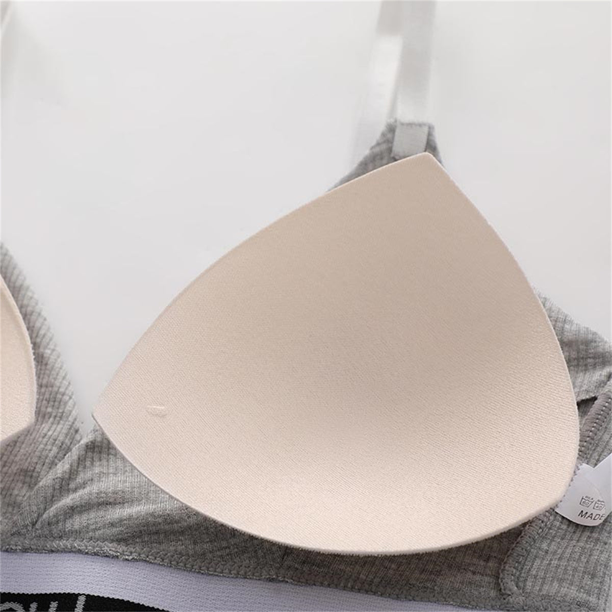 Women's pure cotton tube top sexy no-wire bra set