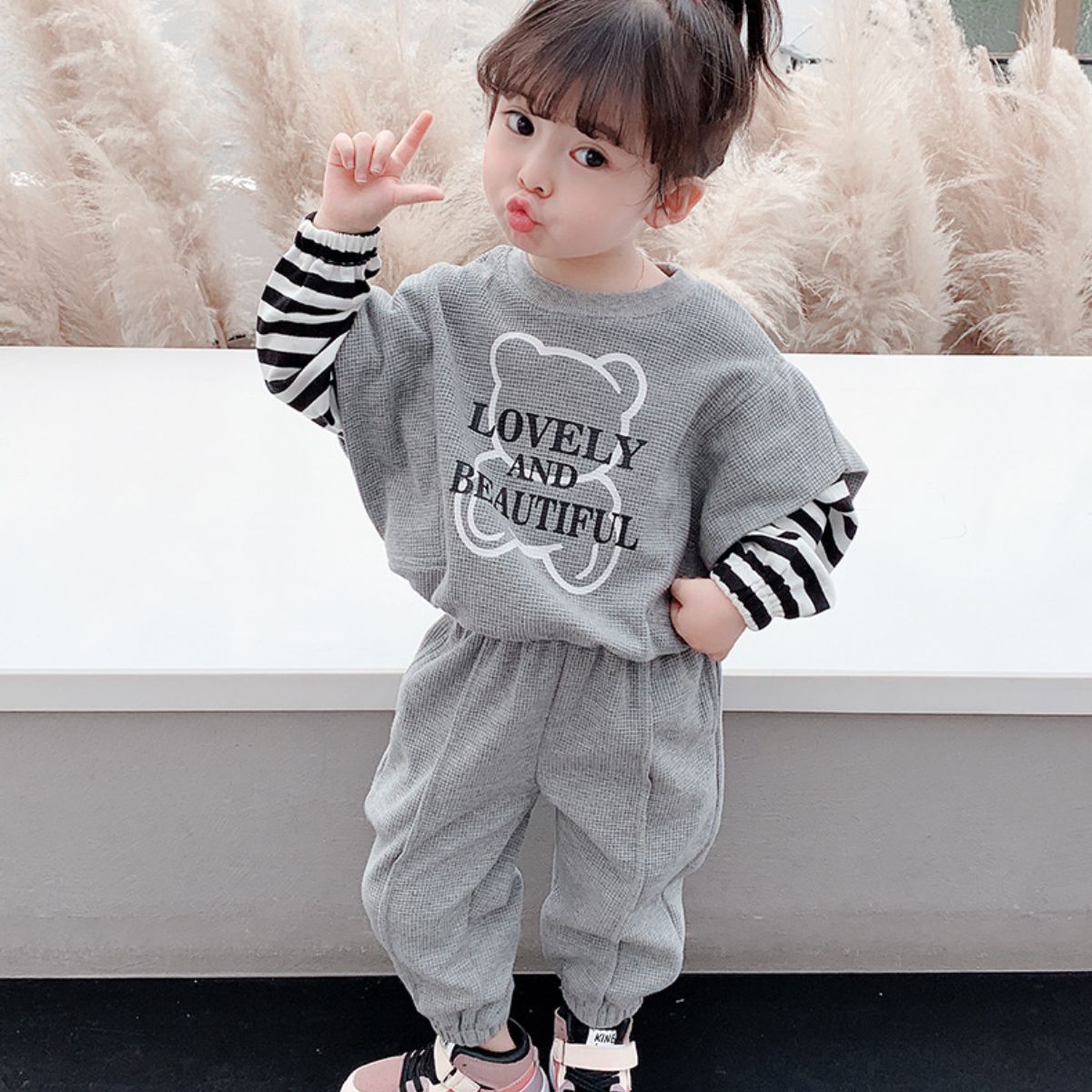 Girls suits new style children's two-piece suits clothes children's fashionable baby girl autumn clothes