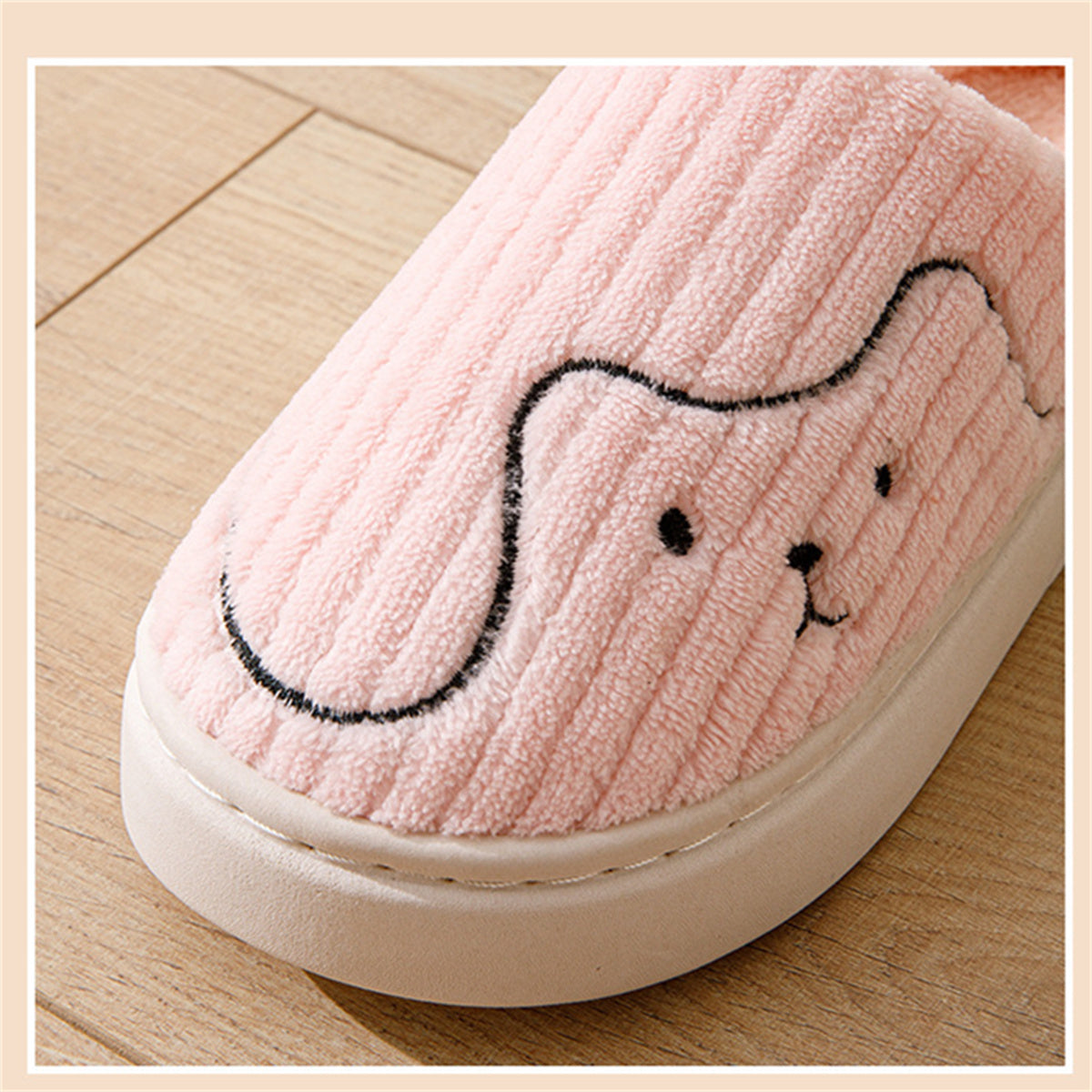 Slippers cartoon cute cotton sole autumn and winter indoor home warm and comfortable slippers