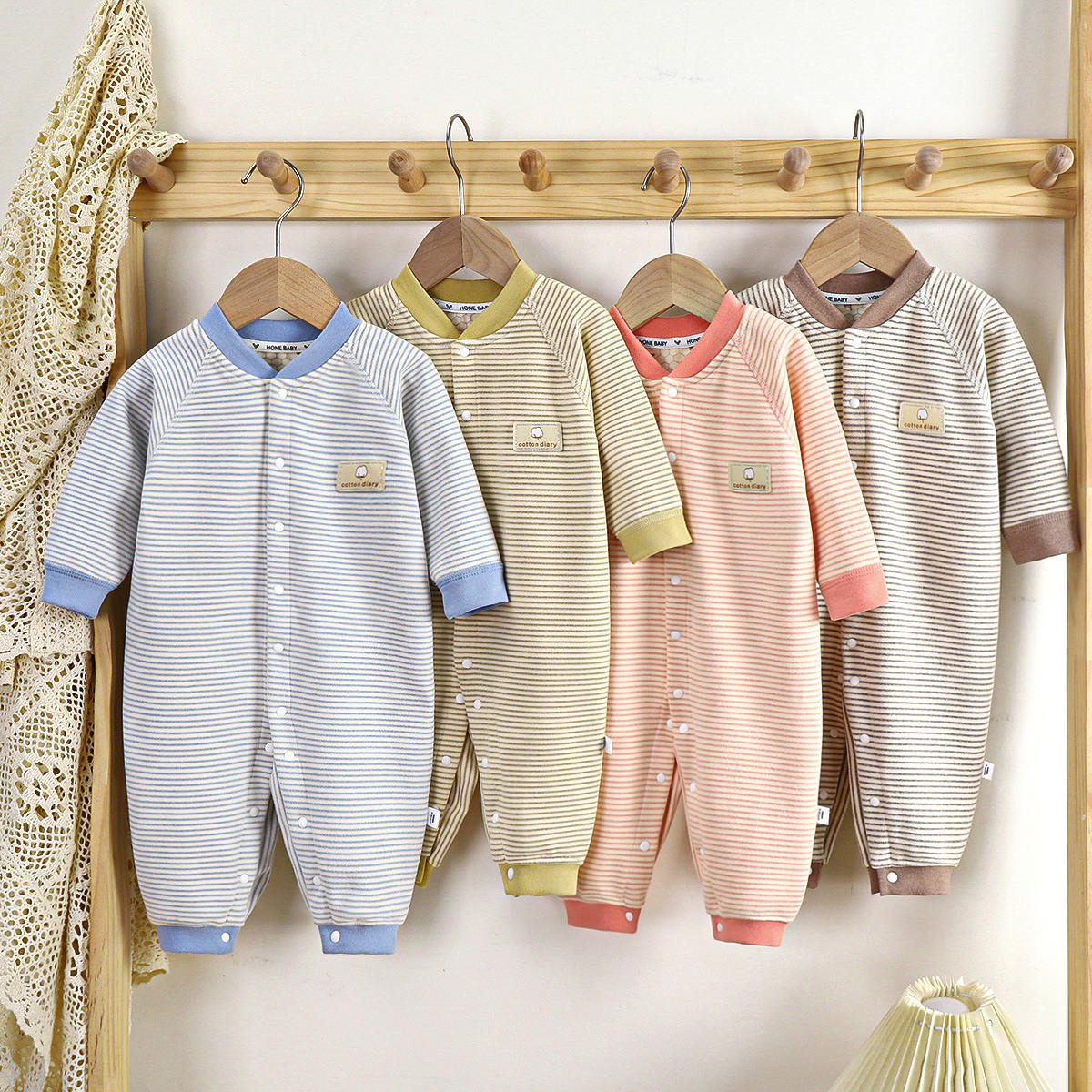 Baby thermal underwear pajamas long sleeve romper