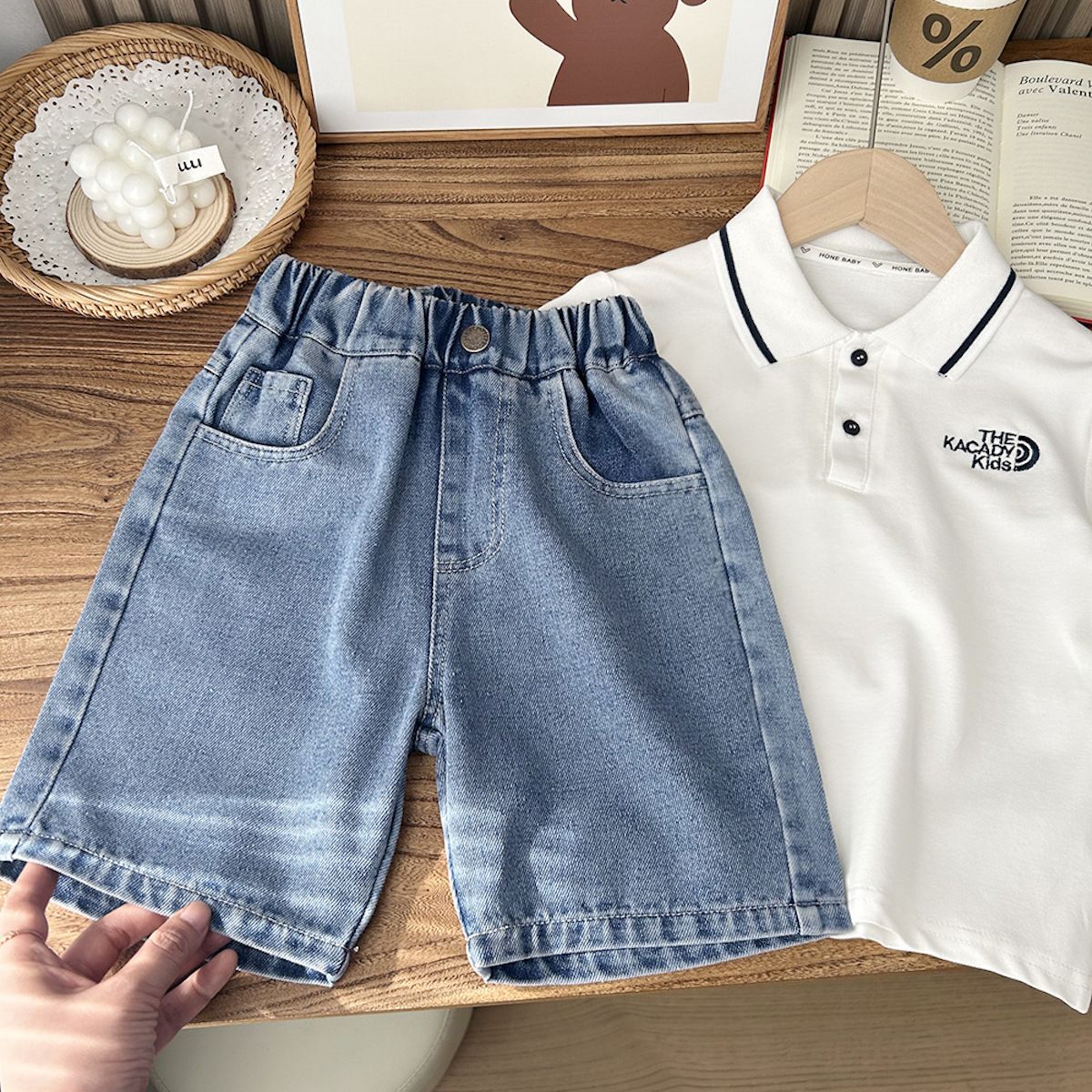 Children's clothing boys children's denim shorts shorts