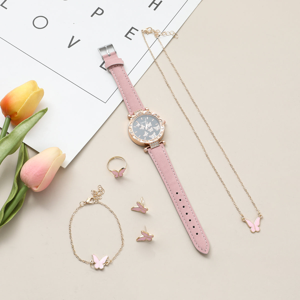 Girls' Butterfly Style Watch