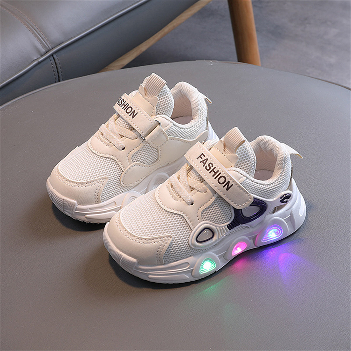 Children's mesh breathable soft bottom non-slip luminous sports running shoes casual toddler shoes