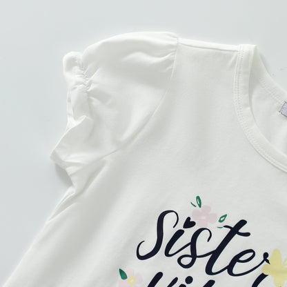 Lettering floral T-shirt