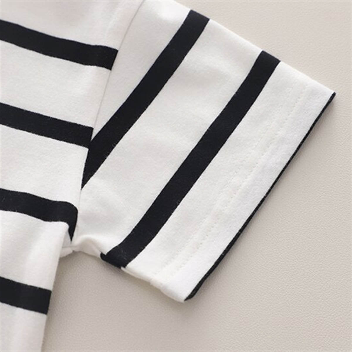 Children's clothing children's striped t-shirt boys short-sleeved new baby summer tops small and medium children's lapel t-shirt