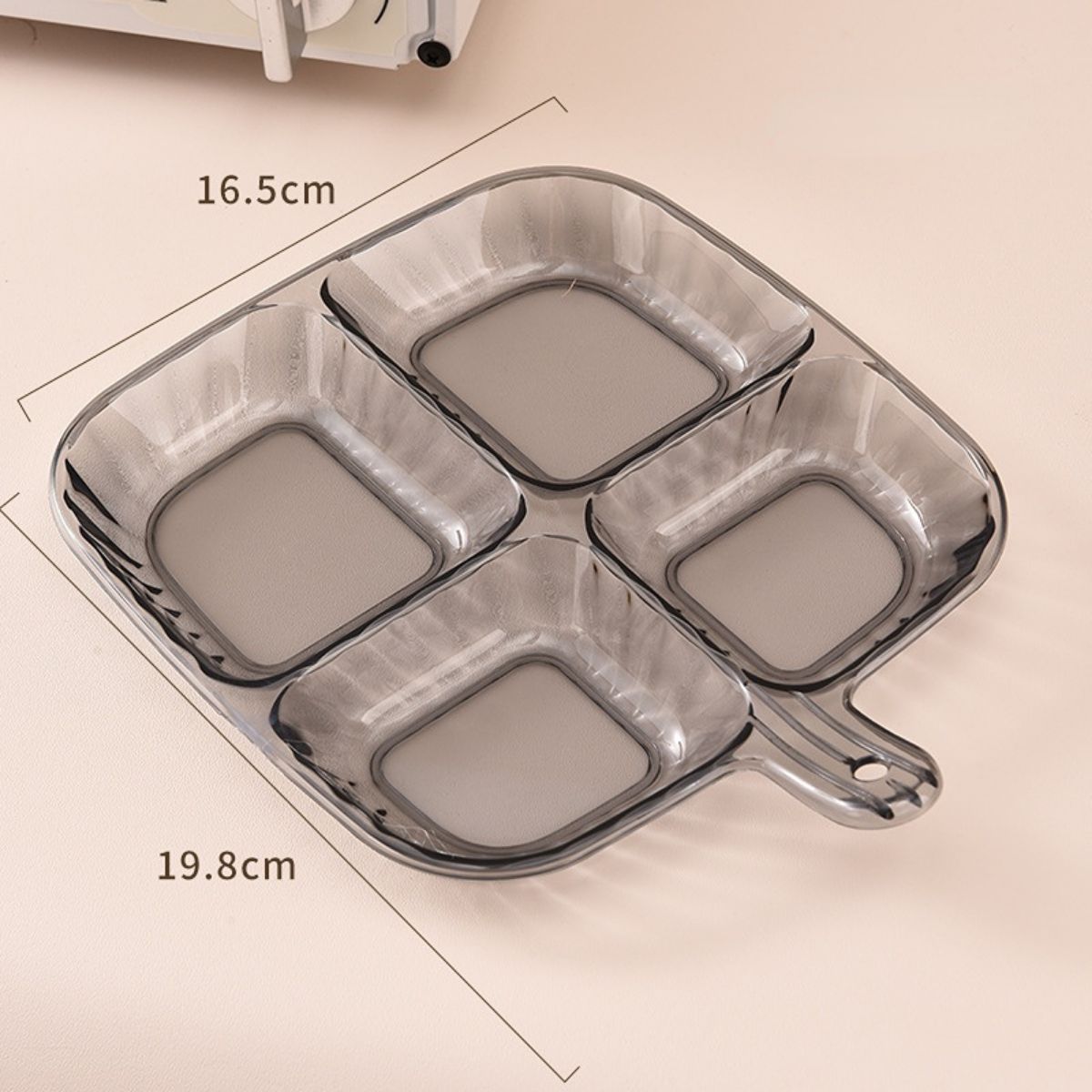 Kitchen multi-function compartment side dish tray onion, ginger and garlic preparation dish snack tray fruit tray bone spit tray vinegar dip tray