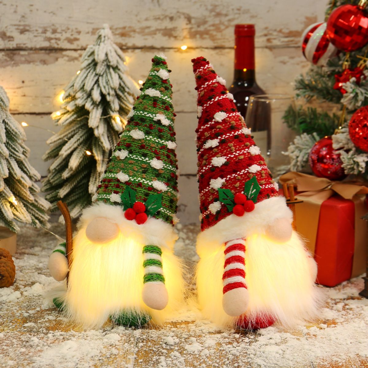 Christmas light up sled doll toy