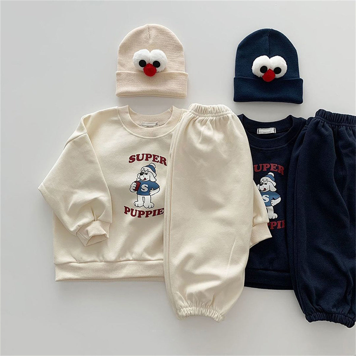 Infant and Toddler Letter Cartoon Cute Casual Children's Suit with Hood