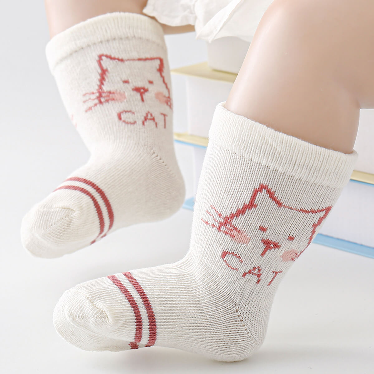 5-piece Boys Bear Knee-High Stockings