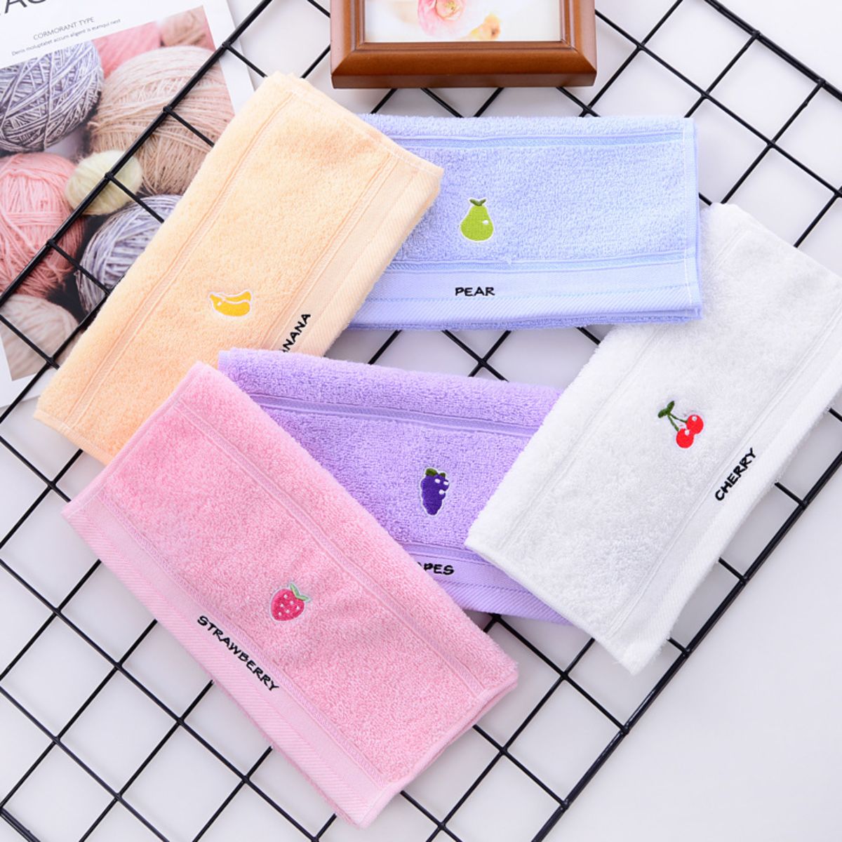 Pure cotton children's towel cute cartoon face wash cleansing towel