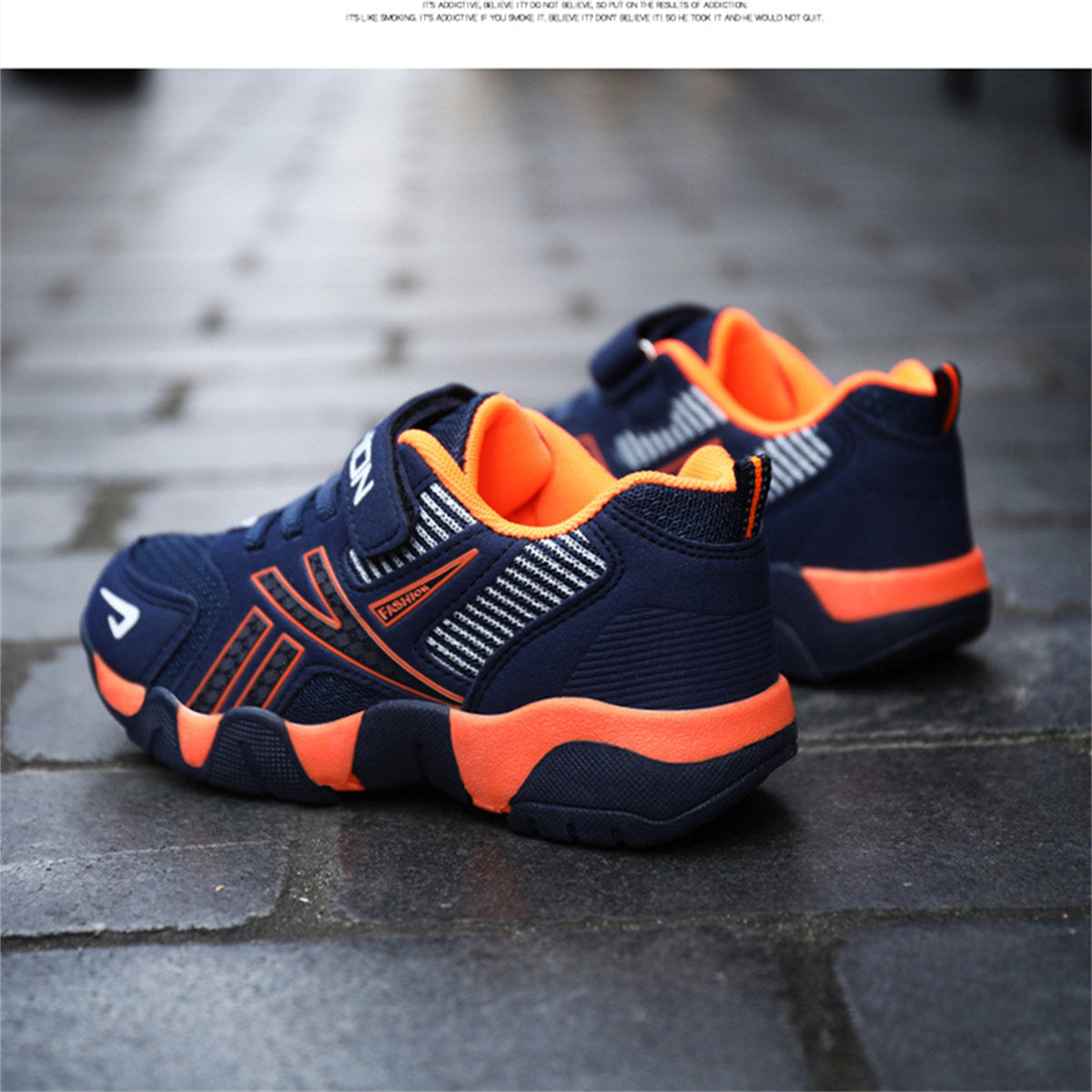 Medium and large boys' color matching cool style warm sports casual versatile sports shoes