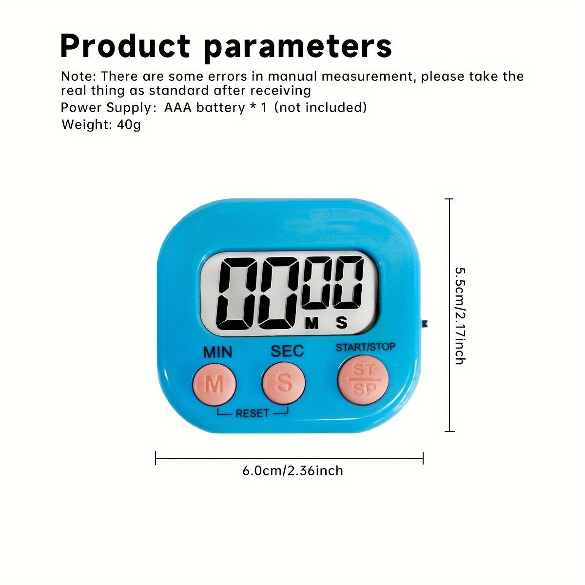 Kitchen timer student timer display electronic alarm clock time manager timer