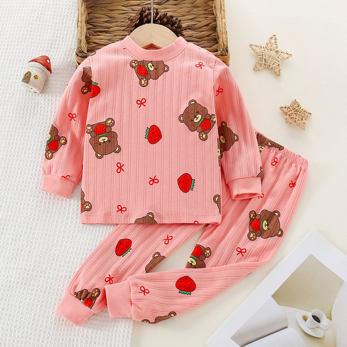 Girls cute pure cotton home wear set