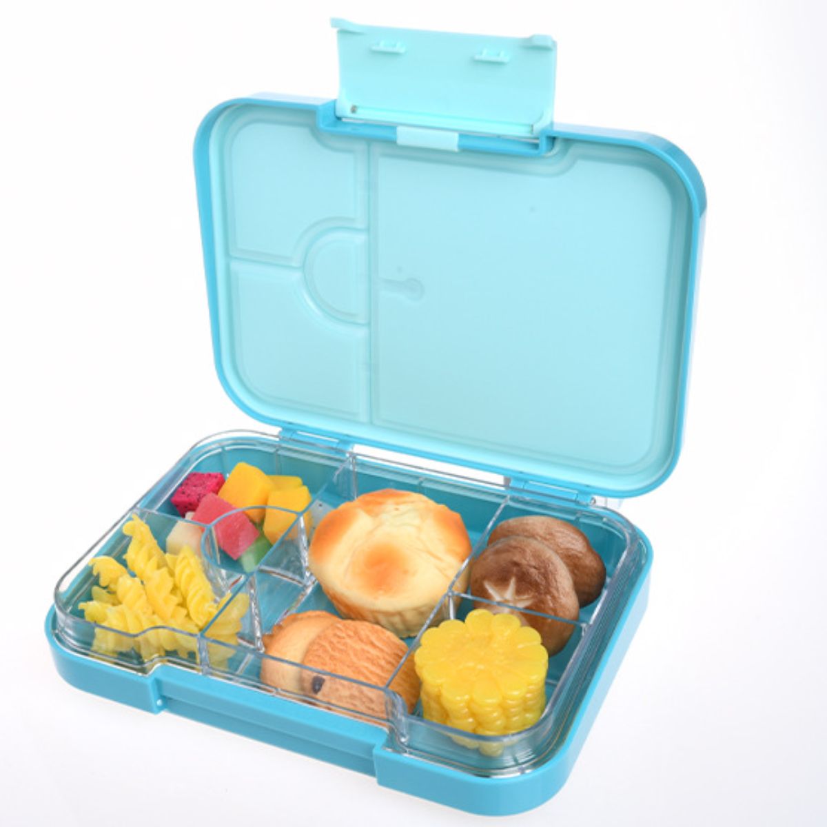 Tritan student lunch box portable single buckle compartment lunch box can be heated in microwave oven lunch box children's lunch box