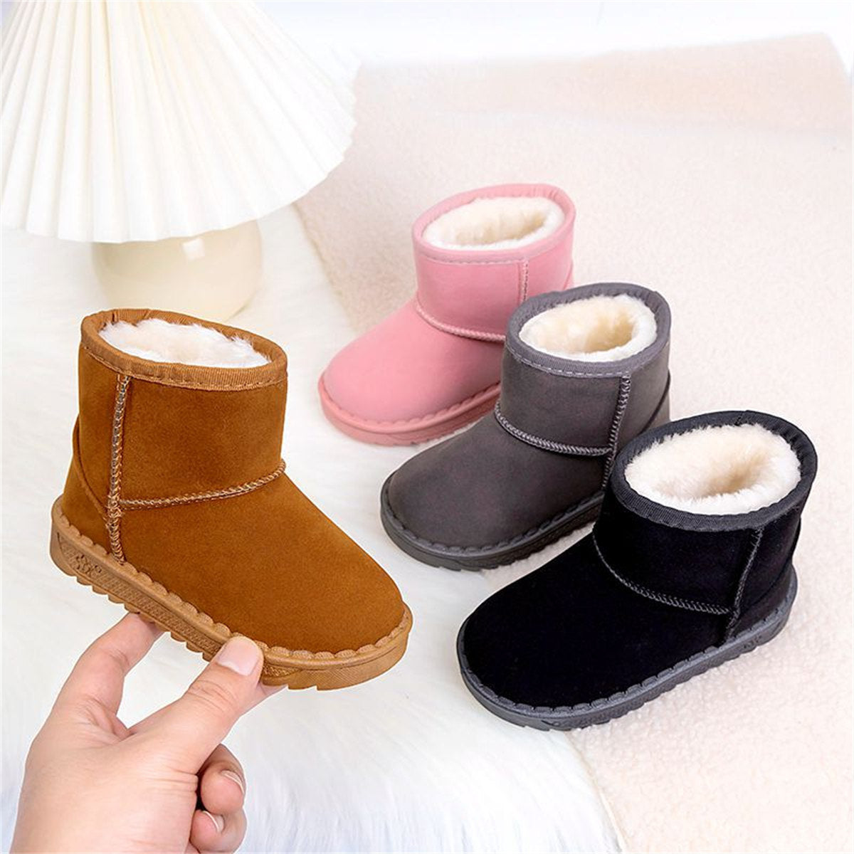 Children's autumn thickened warm and snow-resistant snow boots for boys and girls