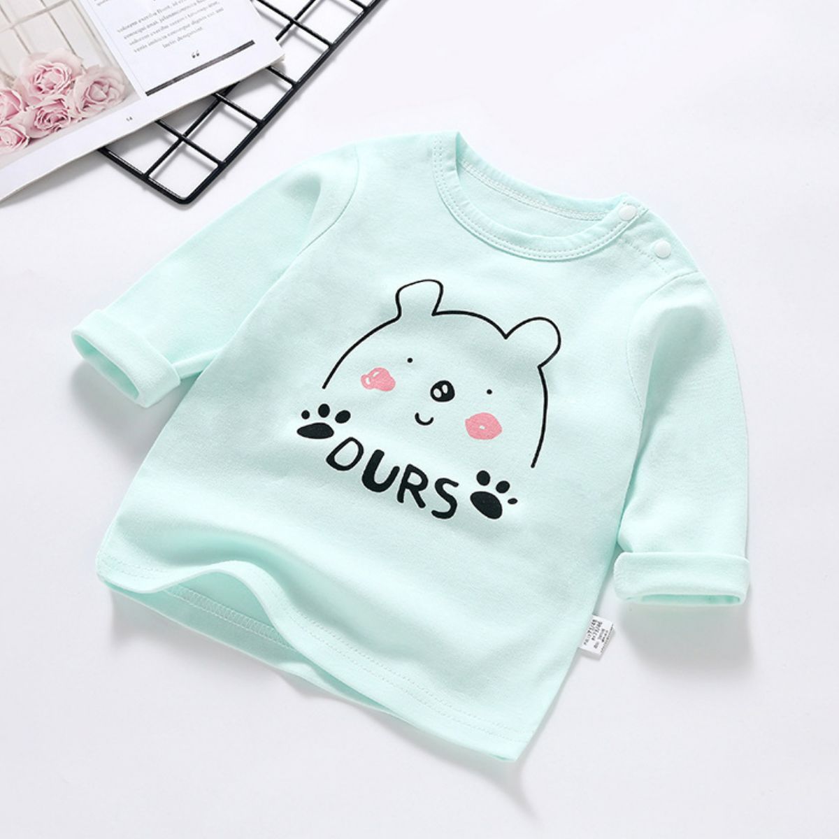 Baby bottoming cotton T-shirt new style infant cartoon tops for men and women baby long sleeves