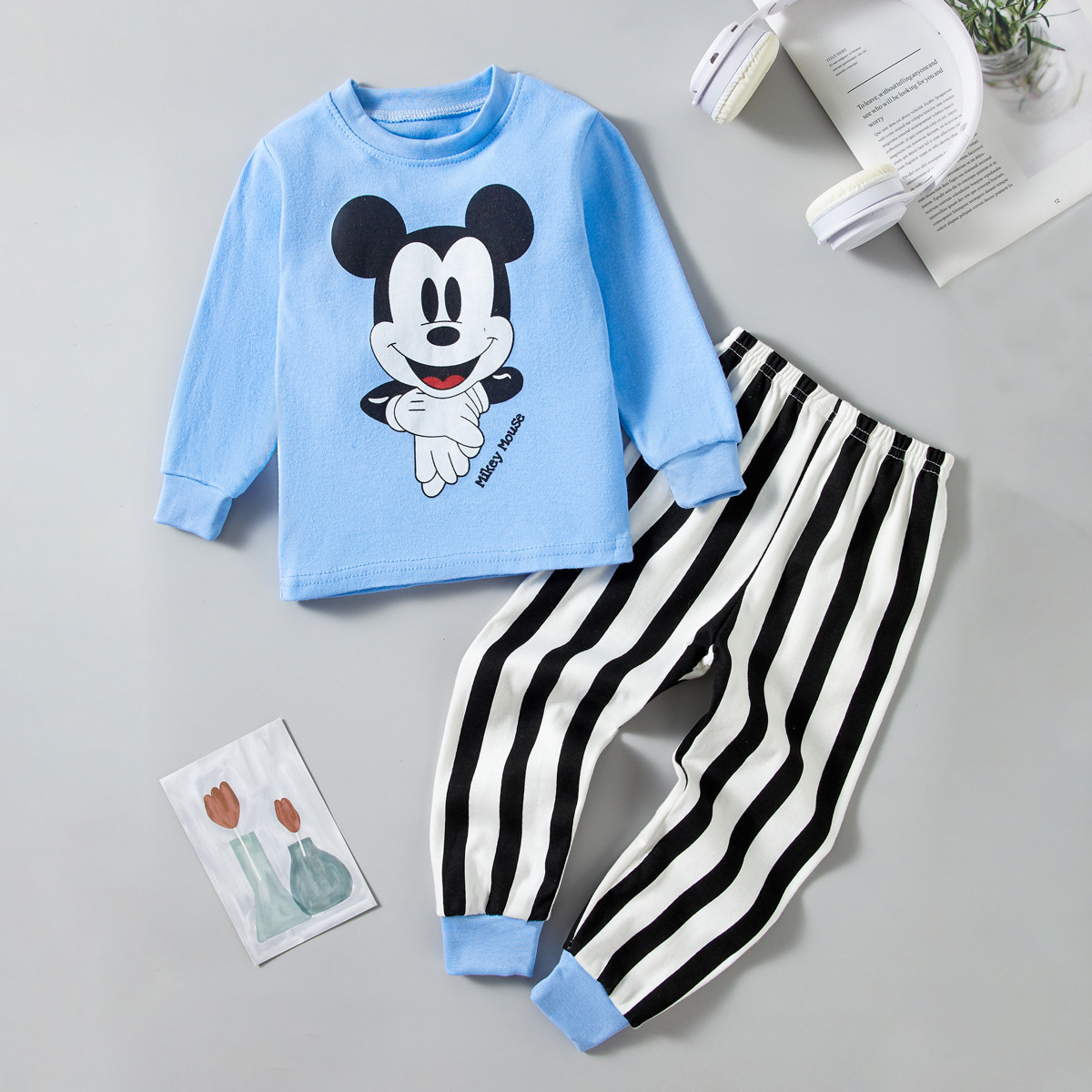 Girls Cartoon Cute Underwear Home Clothes Set