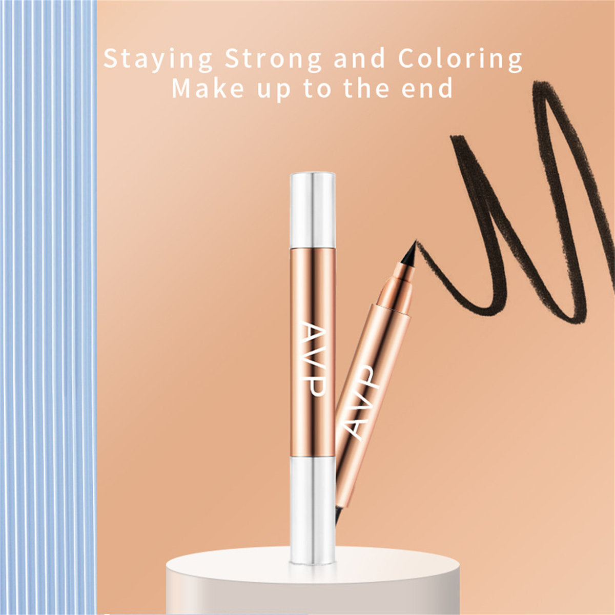 Double-ended stamp multi-purpose silky waterproof eyeliner