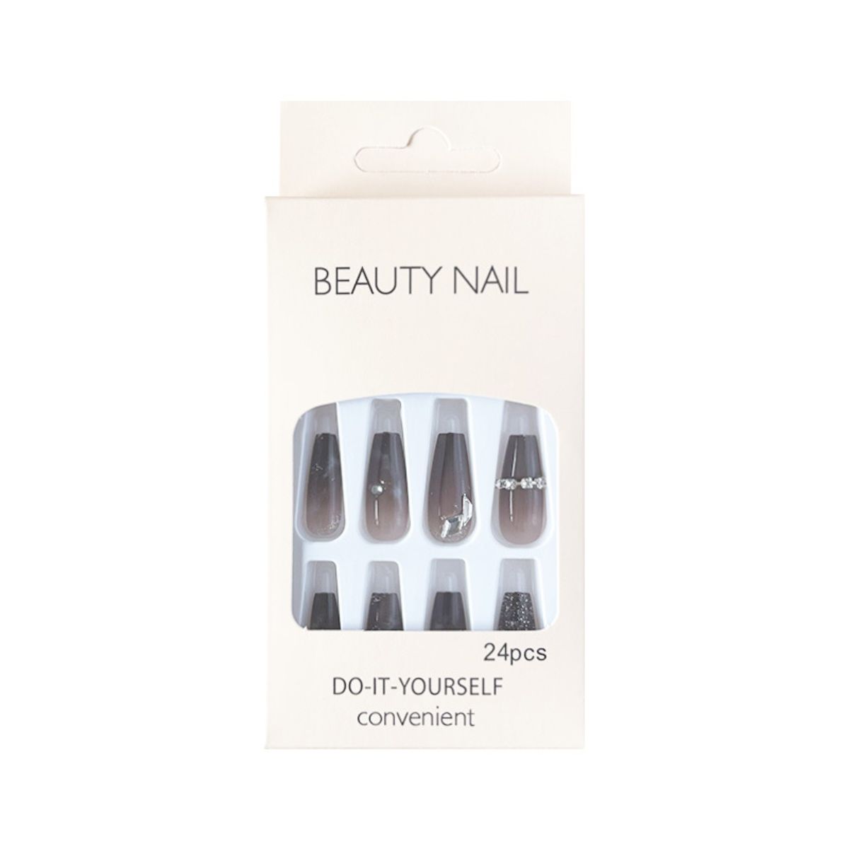 Light grey nail art for parties