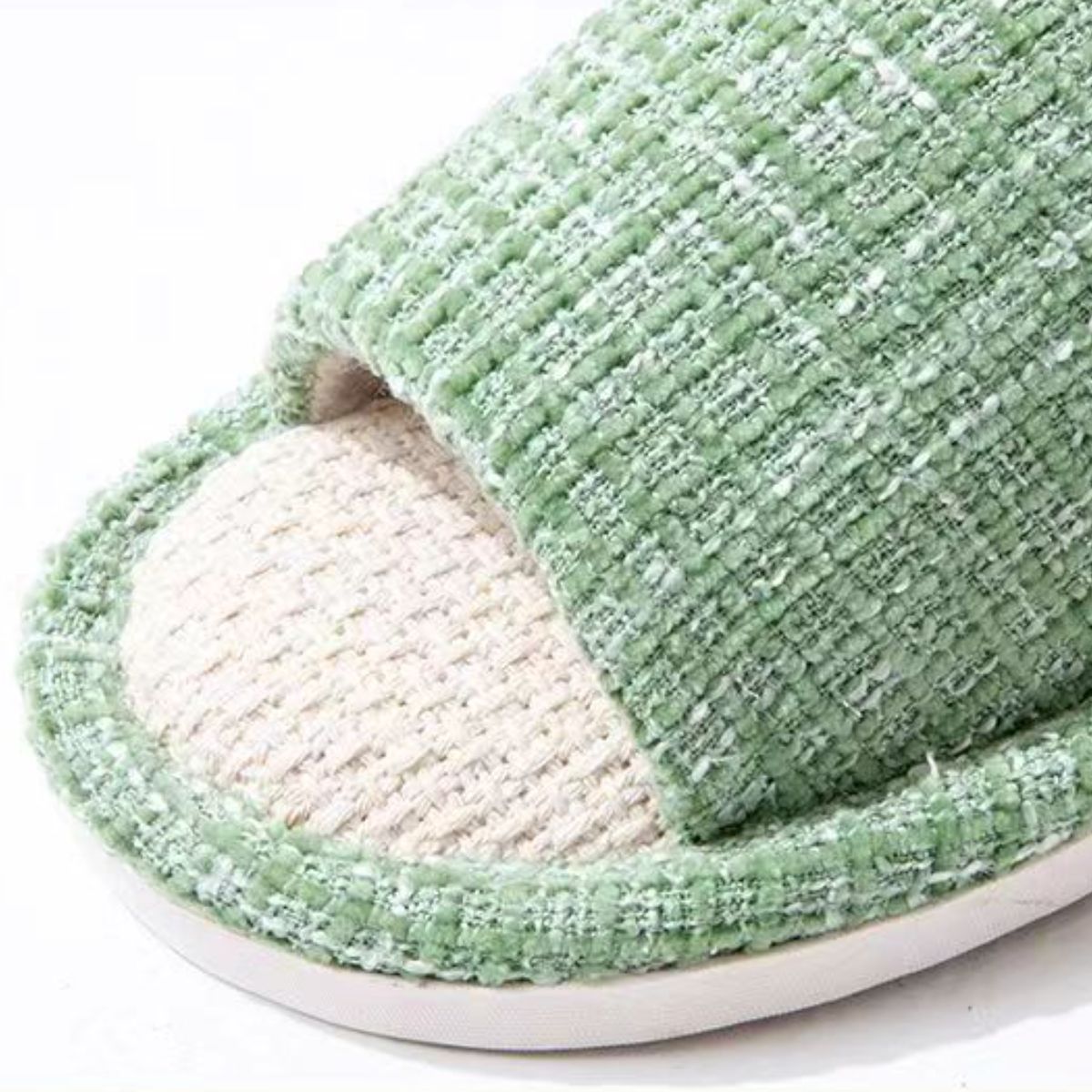 Slippers for women, small fragrance style, home slippers for couples, household, four seasons, guests, leaking toes, silent floor slippers