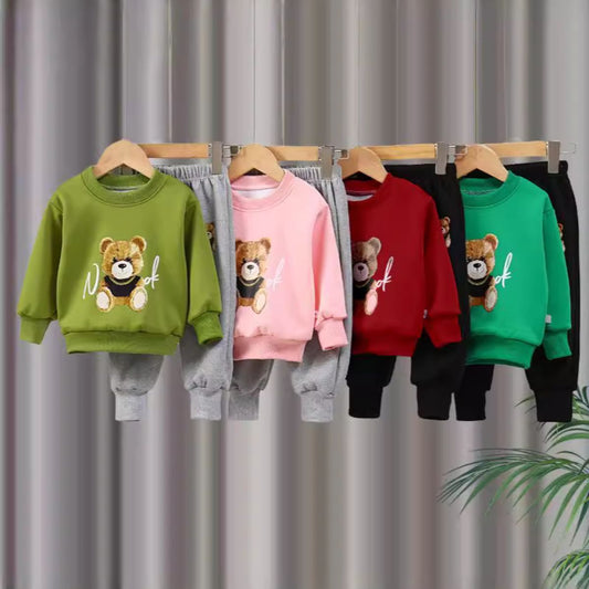 New style boy and girl suits children's spring and autumn style sweatshirt two-piece suit handsome middle and large children's clothes