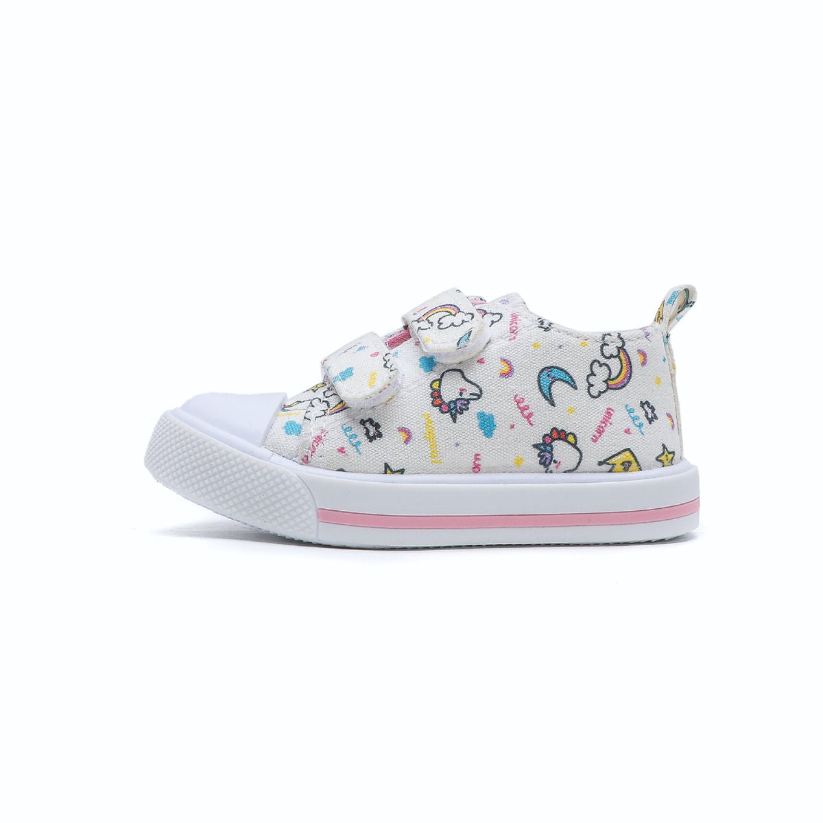 Toddler Girls Autumn Cute Printed Unicorn Pattern Low Top Canvas Shoes