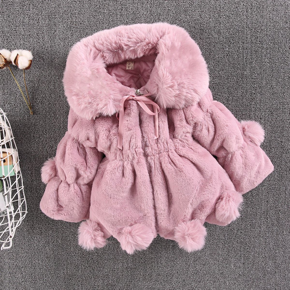 Girls autumn and winter new wool sweater thickened quilted jacket