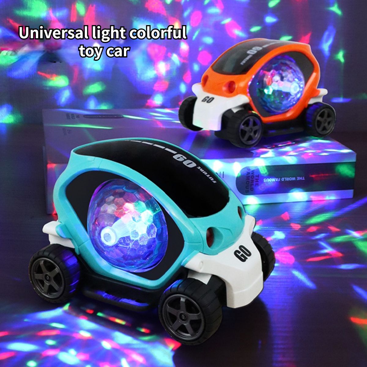 Flashing music electric universal light cartoon toy car