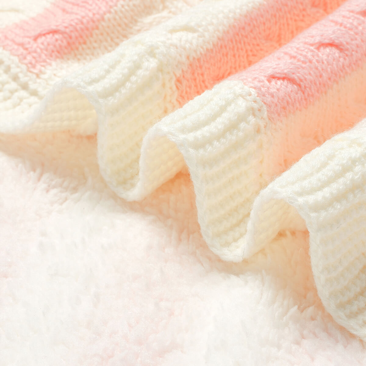 Baby striped velvet throw baby blanket