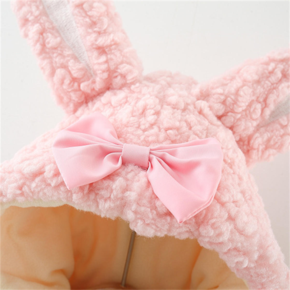 Girls autumn and winter plush rabbit hat coat cotton coat