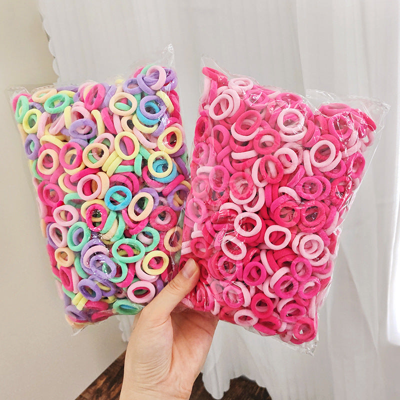 Children's baby colorful candy-colored towel does not damage the hair elastic hair rope