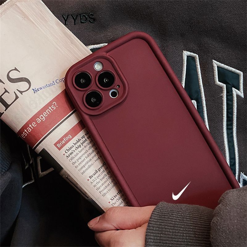 Apple trendy sports casual style adult men and women solid color mobile phone case