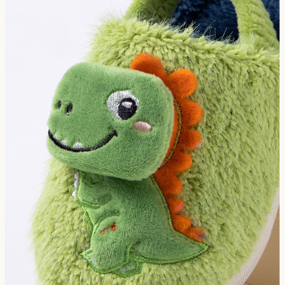 Children's autumn and winter cute dinosaur doll warm elastic back strap cotton slippers