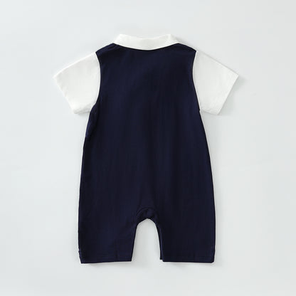 Short Sleeve Boxer Romper