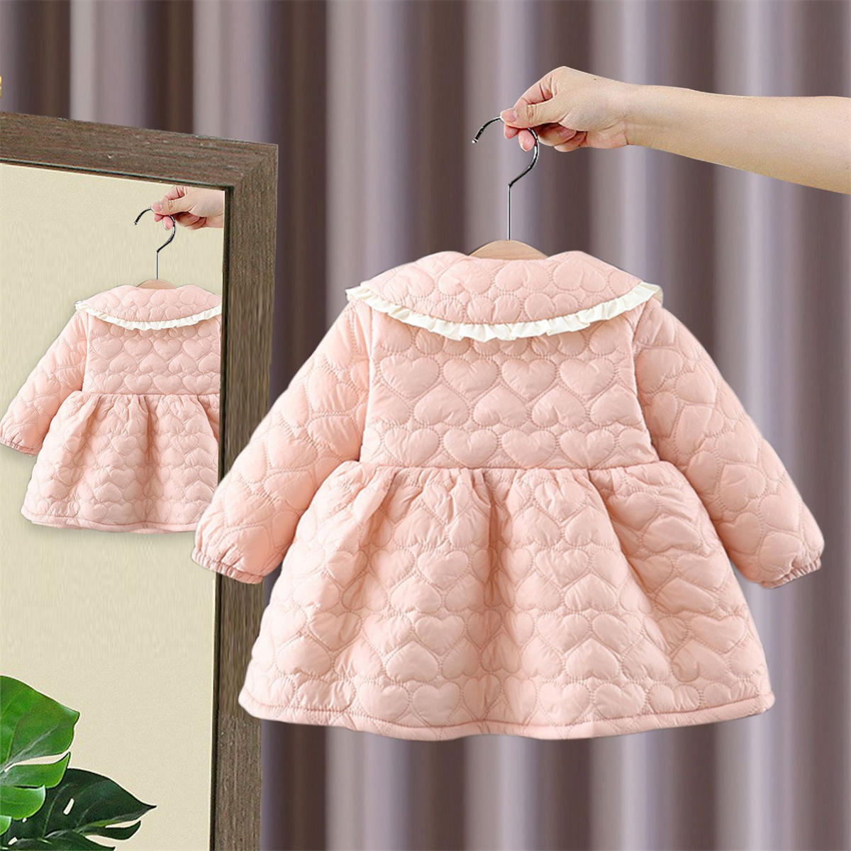 Girls Autumn and Winter Padded Skirt + Cloud Bag Princess Dress