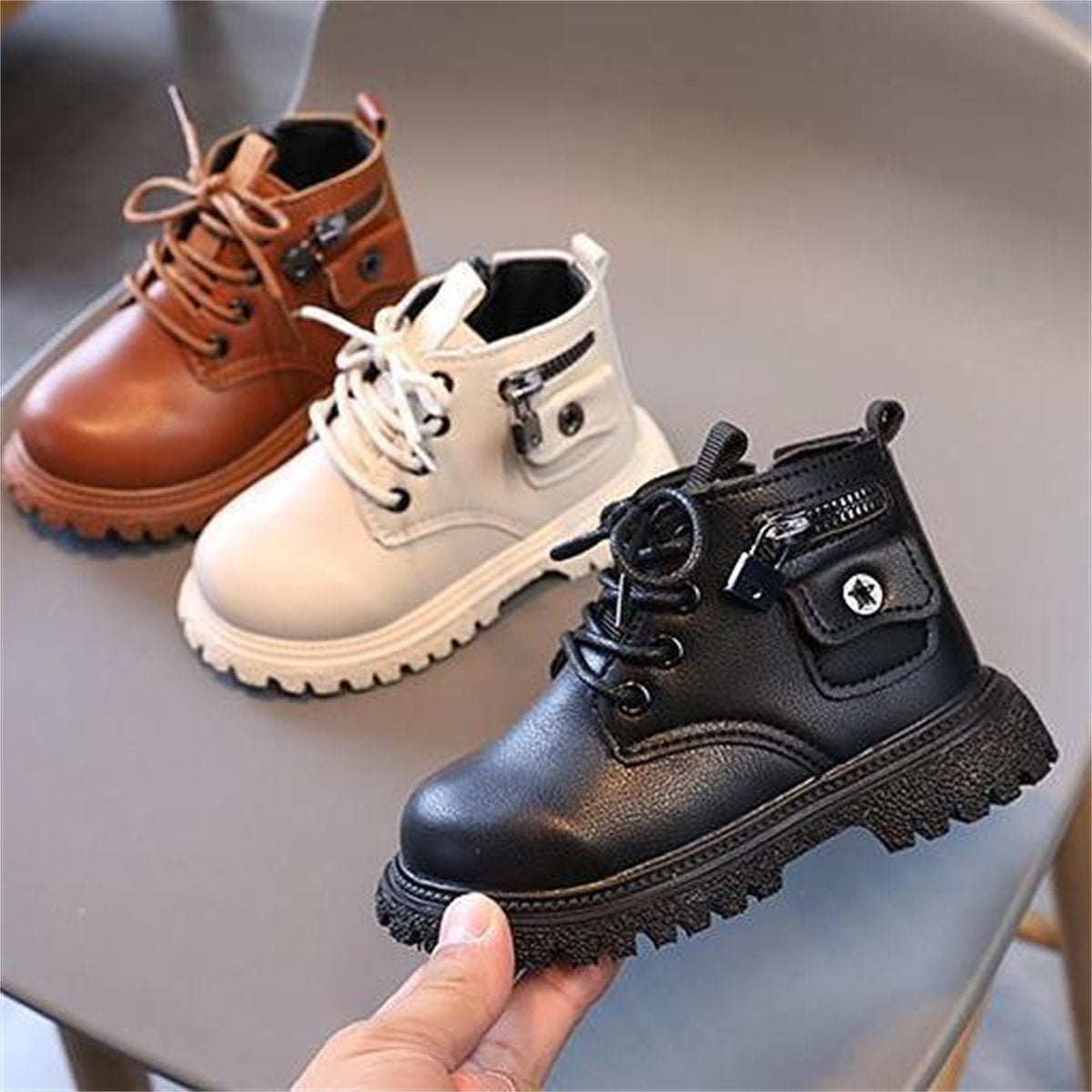 Cool and stylish waterproof, warm and non-slip Martin boots for boys and girls in autumn and winter