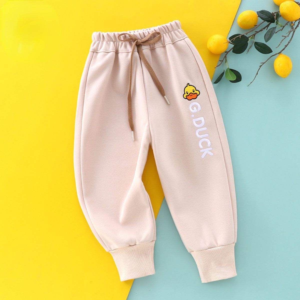 Little yellow duck children&#39;s casual sweatpants spring and autumn new children&#39;s clothing small and medium boys&#39; pants baby trousers girls