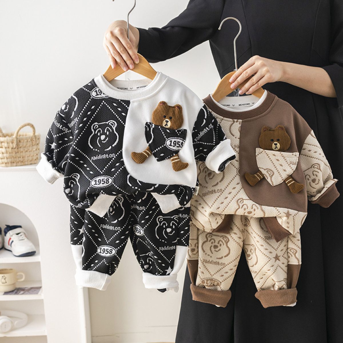 Boys autumn sweater two-piece suit new style baby spring and autumn clothes casual small and medium children's long-sleeved suit