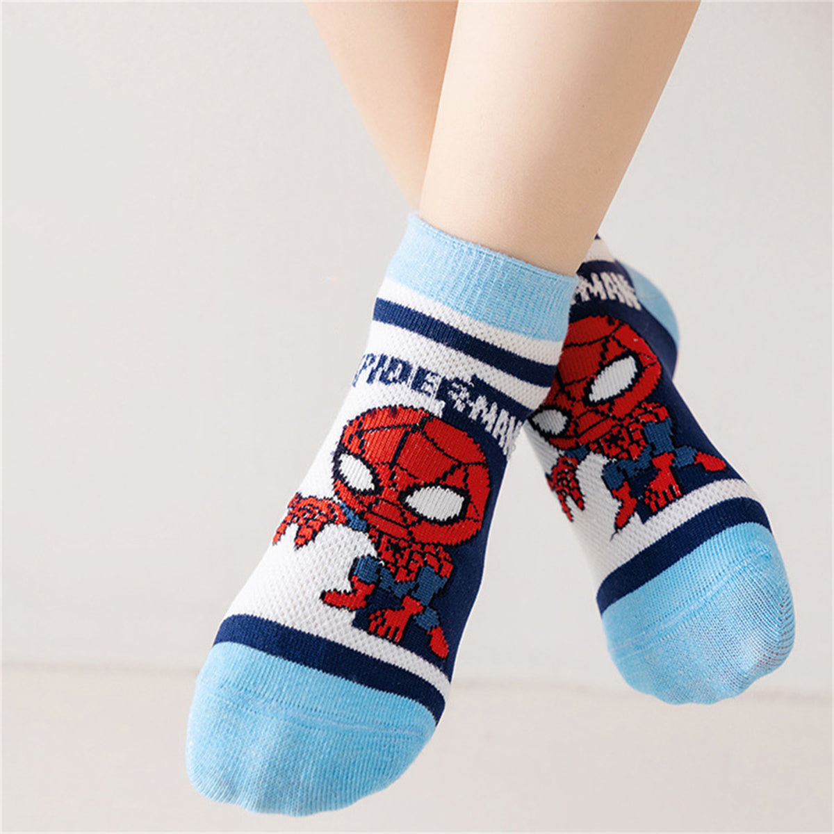 Children's 5-pair set of cartoon spider socks