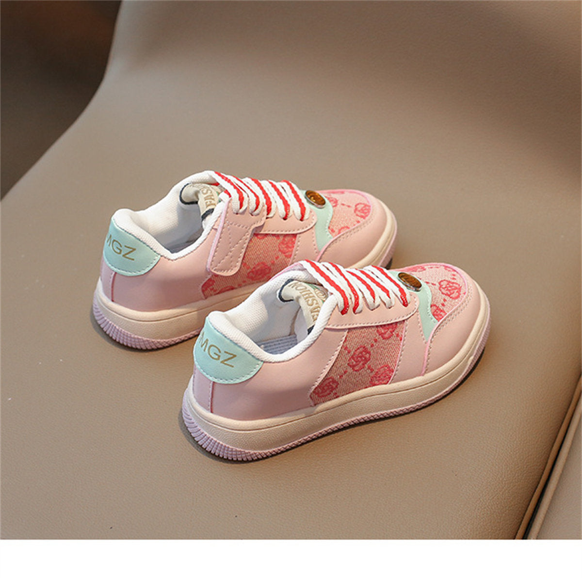 Children's and children's color matching print temperament urban style soft bottom low top sneakers